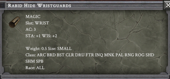 RABID HIDE WRISTGUARDS item card